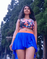 Rakul Preet Singh Blue Skirt GIF