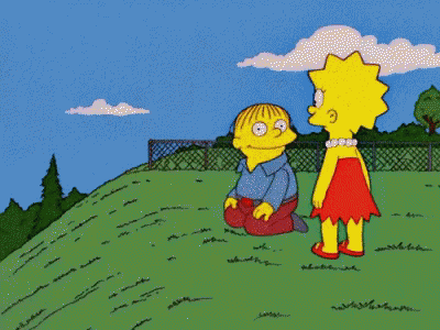Ralph And Lisa From The Simpsons Talking GIF
