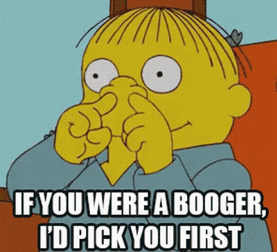 Ralph From The Simpsons Covering Nose GIF