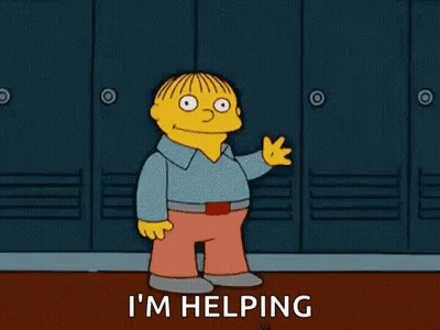 Ralph From The Simpsons Waving In Front Of Lockers GIF