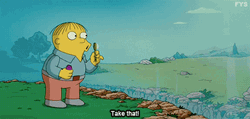 Ralph Wiggum Blowing Bubbles Take That GIF