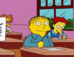 Ralph Wiggum Draws A Heart On His Face GIF