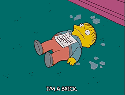 Ralph Wiggum I'm A Brick GIF