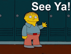 Ralph Wiggum See Ya Bye Bye GIF