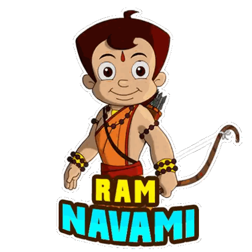 Ram Navami Chhota Bheem Sticker