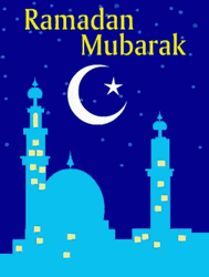 Ramadan Mubarak Sparkling Sky Animation GIF
