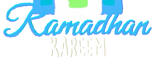 Ramadhan Kareem Sign With Castle Background Sticker