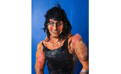 Rambo First Blood Sylvester Stallone Creepy Costume GIF
