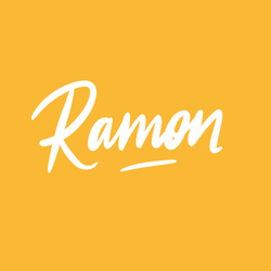 Ramon Text Yellow Background GIF