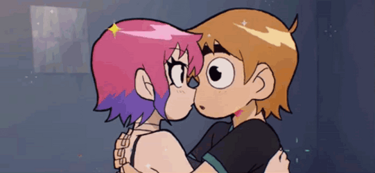 Ramona Flowers Scott Pilgrim Kiss GIF