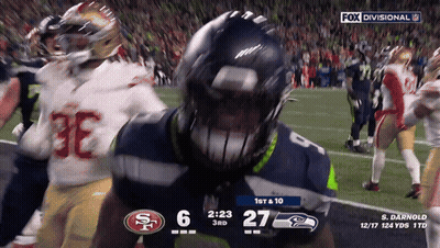Rams Vs Seahawks Football Game On Fox Championship GIF