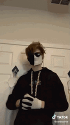 Ranboo Touching The Wall GIF