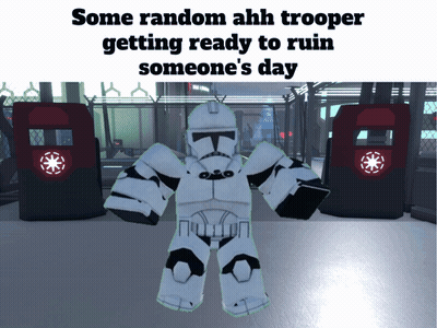 Random Ahh Trooper Ruining Someone's Day GIF