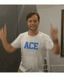 Random Guy Dancing Wearing  Ace Shirt GIF