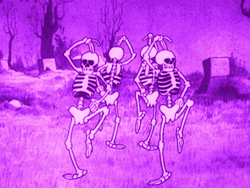 Random Skeletons Dancing Cemetery GIF