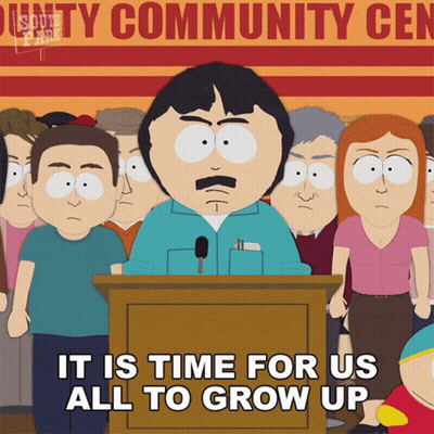 Randy From South Park At Podium Giving Speech GIF