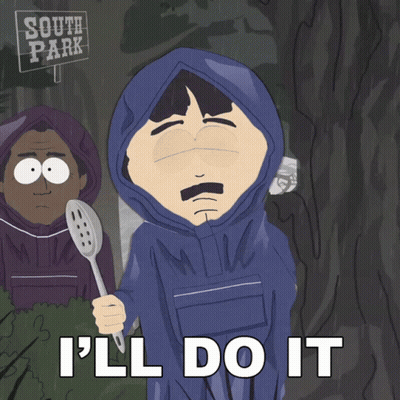 Randy From South Park Holding Spoon Saying I'll Do It GIF