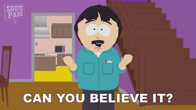 Randy From South Park Says Can You Believe It GIF