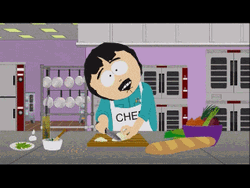 Randy Marsh Cutting Food GIF