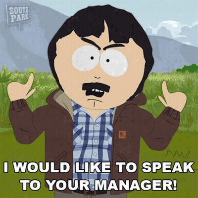 Randy Marsh From South Park Says He Would Like To Speak To Your Manager GIF
