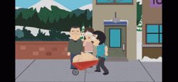 Randy Marsh Pushing Wheelbarrow GIF
