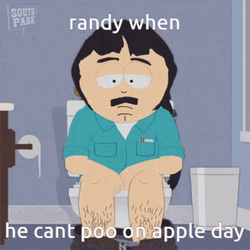 Randy Marsh Sitting On Toilet Seat GIF