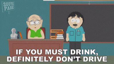 Randy Marsh South Park If You Must Drink Definitely Don't Drive GIF