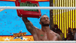 Randy Orton Money Bank Briefcase Confetti GIF
