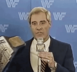 Randy Savage Photo Bombing Interviewer GIF