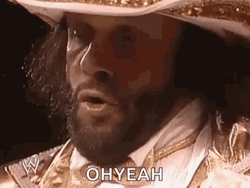 Randy Savage Shimmering Hat Close Up GIF
