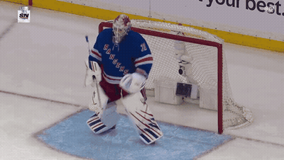 Rangers Goalie Jumping In Air GIF