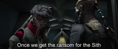 Ransom For Sith Displayed On Screen GIF