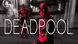 Rap Battle Deadpool Waving GIF