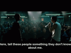 Rap Battle Eminem Passing Mic On GIF