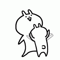 Rapid Throat Punch Kawaii Bunny GIF