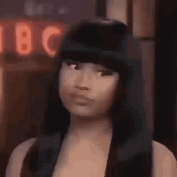 Rapper Nicki Minaj Shaking My Head Reaction GIF