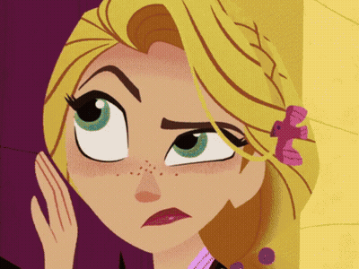 Rapunzel Close Up With Flower In Hair GIF
