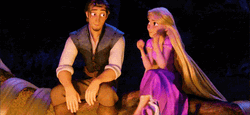 Rapunzel Looking At Flynn GIF