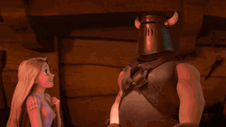 Rapunzel Offered Cupcakes By Attila  GIF