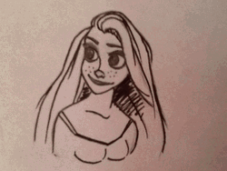 Rapunzel Paper Animation GIF