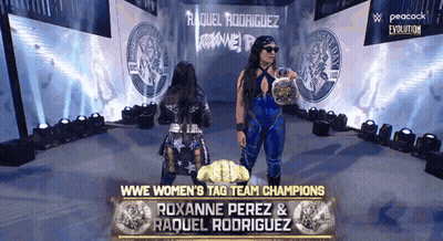 Raquel Rodriguez And Roxanne Perez Are The Women 'S Tag Team Champions For Wwe GIF