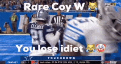Rare Coy You Lose Idiot Football Screen GIF