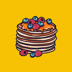Raspberry Hot Cake Breakfast GIF