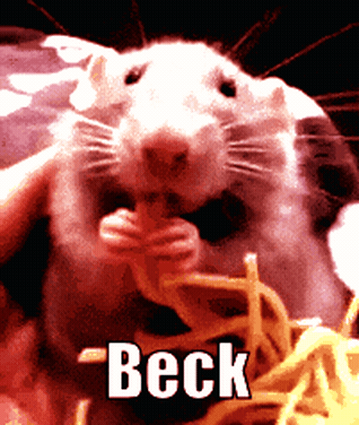 Rat Eating Noodles Beck GIF