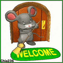 Rat Sweeping Welcome Home GIF