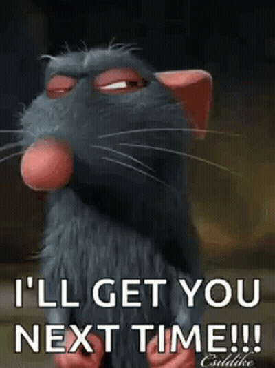 Ratatouille Rat Saying I'll Get You Next Time GIF