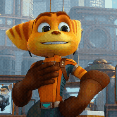 Ratchet And Clank Character Smiling Holding Something GIF
