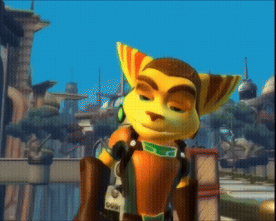 Ratchet From Ratchet & Clank With Blue Sky GIF