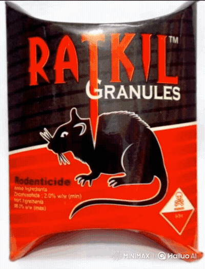 Ratkill Granules Package With Rat GIF