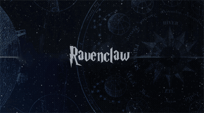 Ravenclaw Logo On Dark Background With Stars GIF